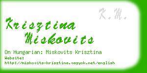 krisztina miskovits business card